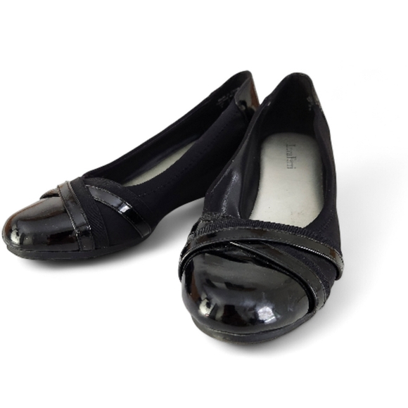 Luca Ferri Shoes - LUCA FERRI Black Wedge Comfort Slip-On Shoes size 8